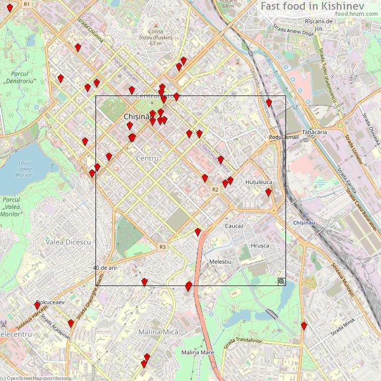 Fast food Kishinev - map of restaurants